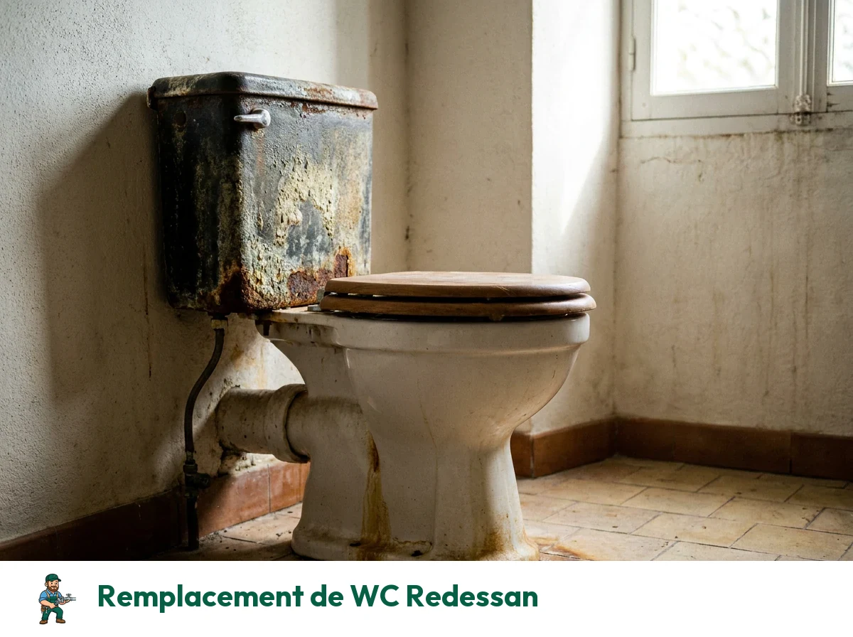 Remplacement de WC à Redessan