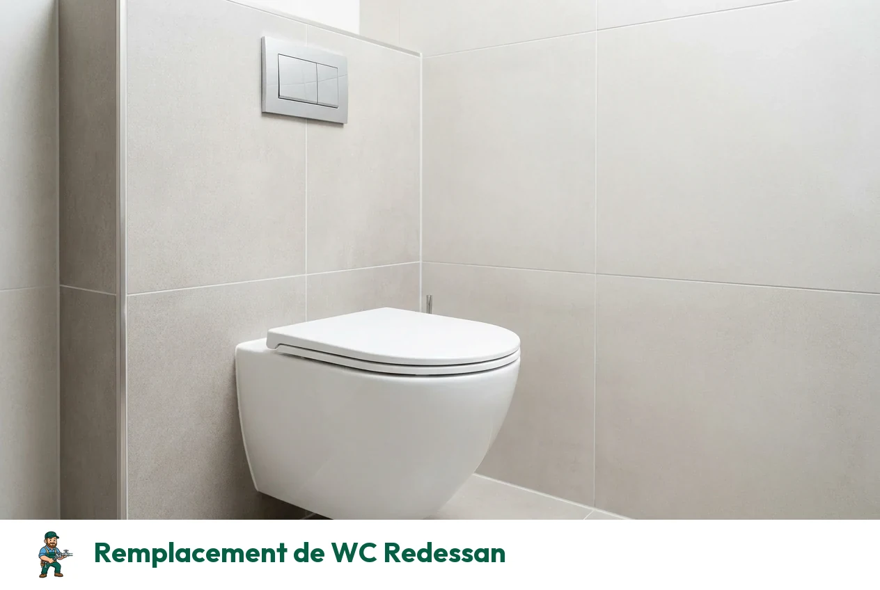 Remplacement de WC à Redessan