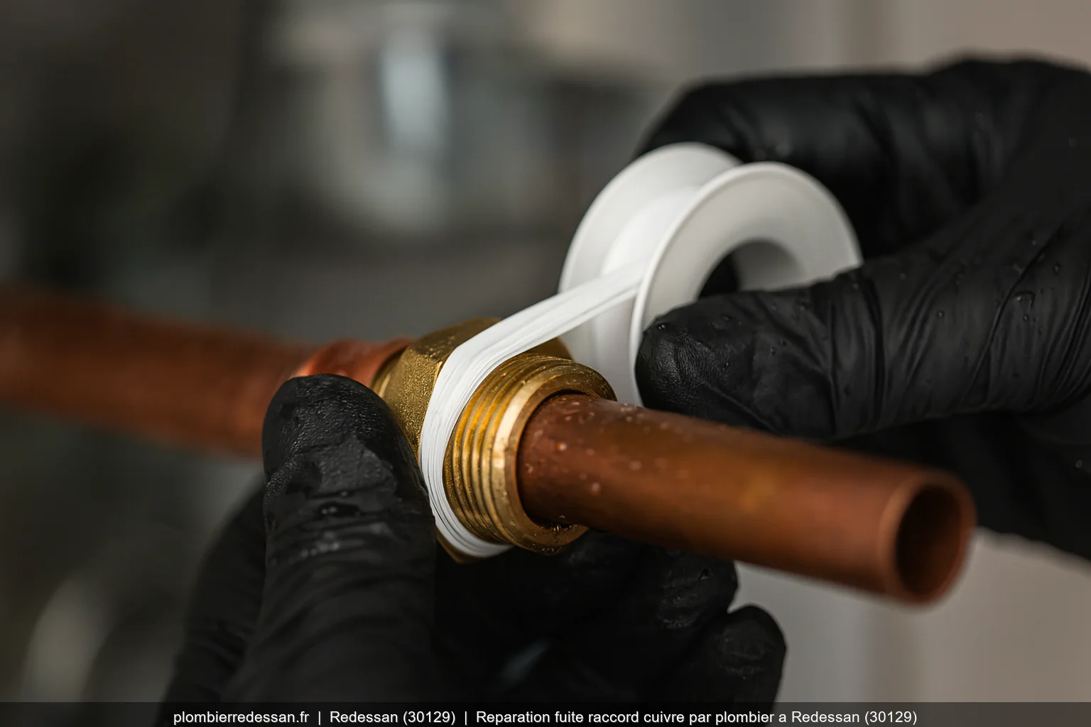 Reparation fuite raccord cuivre par plombier a Redessan (30129)